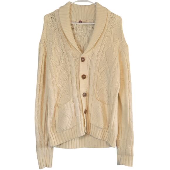 Vintage Sear's Cardigan Size Medium Cream - Picture 1 of 3